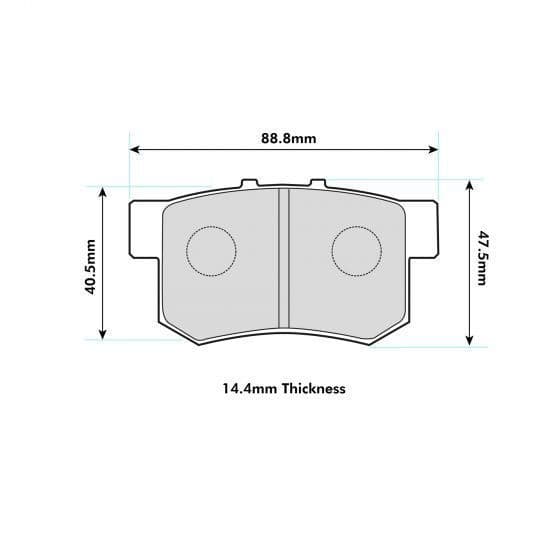 PBS PROTRACK REAR BRAKE PADS | HONDA CIVIC MB6 VTI 97-01 - Image 6