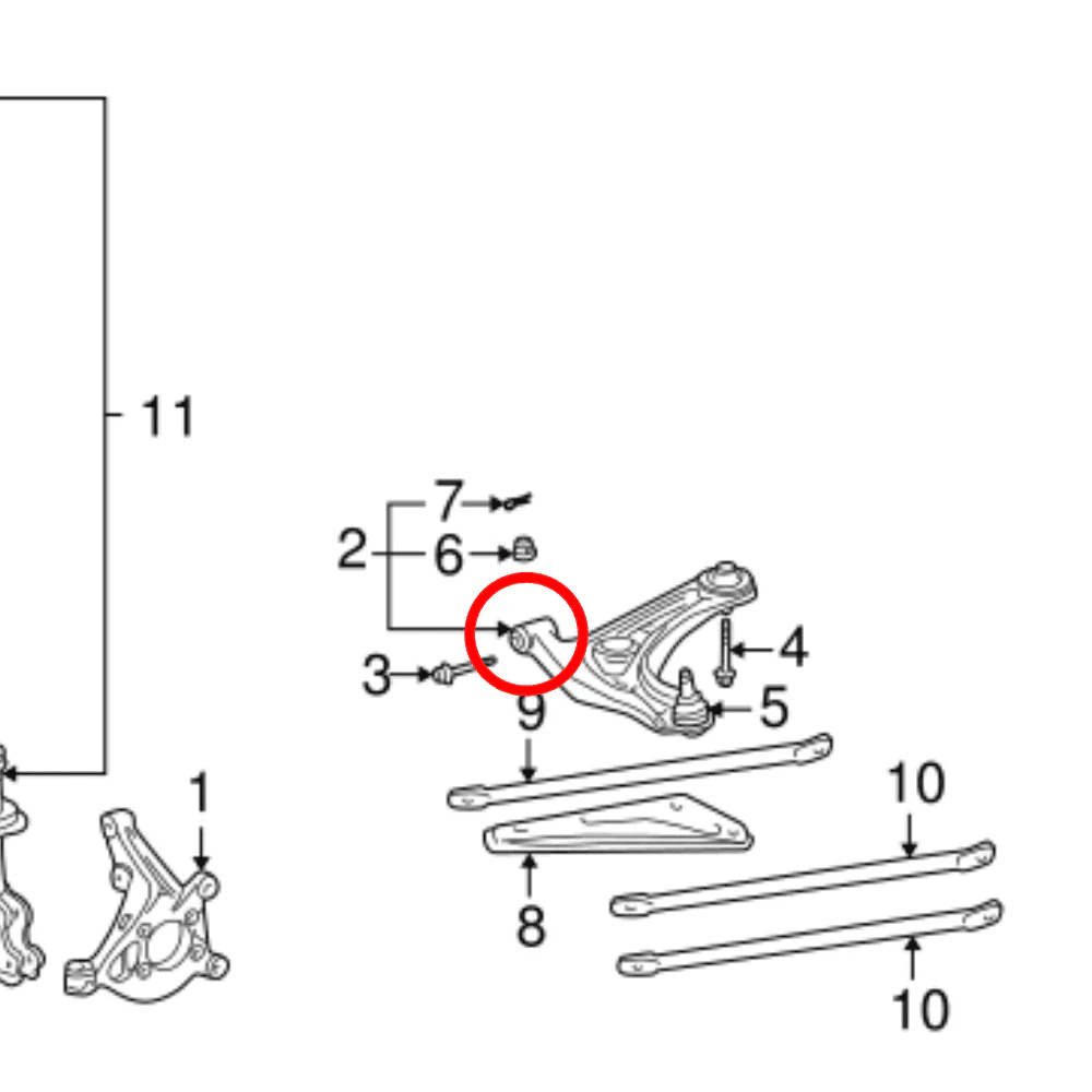 SUPERPRO FRONT CONTROL ARM LOWER - INNER BUSH KIT FOR TOYOTA MR2 MR-S ZZW30 99-07 - Image 2