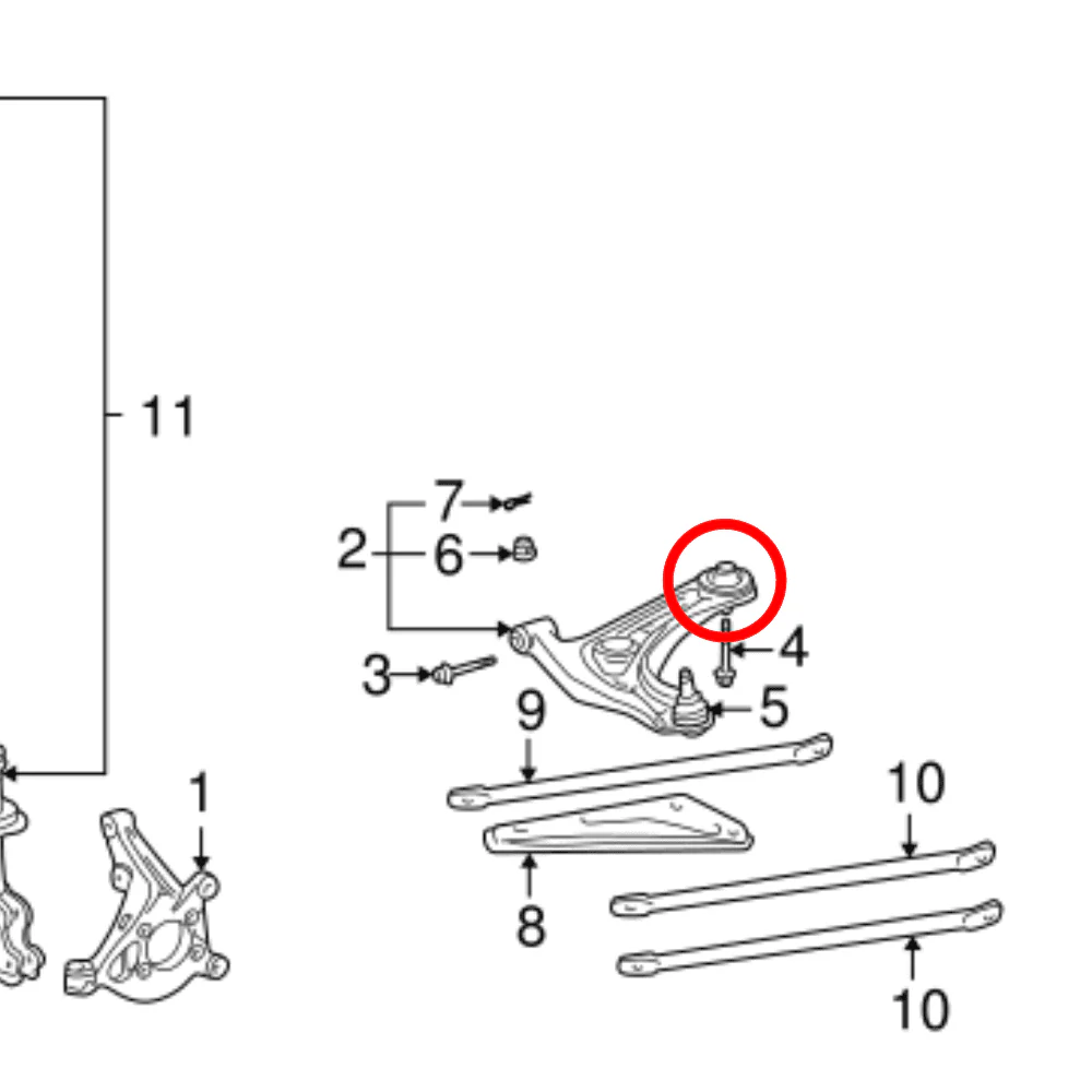 SUPERPRO FRONT LOWER ARM [CASTER INCREASE] KIT FOR TOYOTA MR2 MR-S ZZW30 99-07 - Image 3