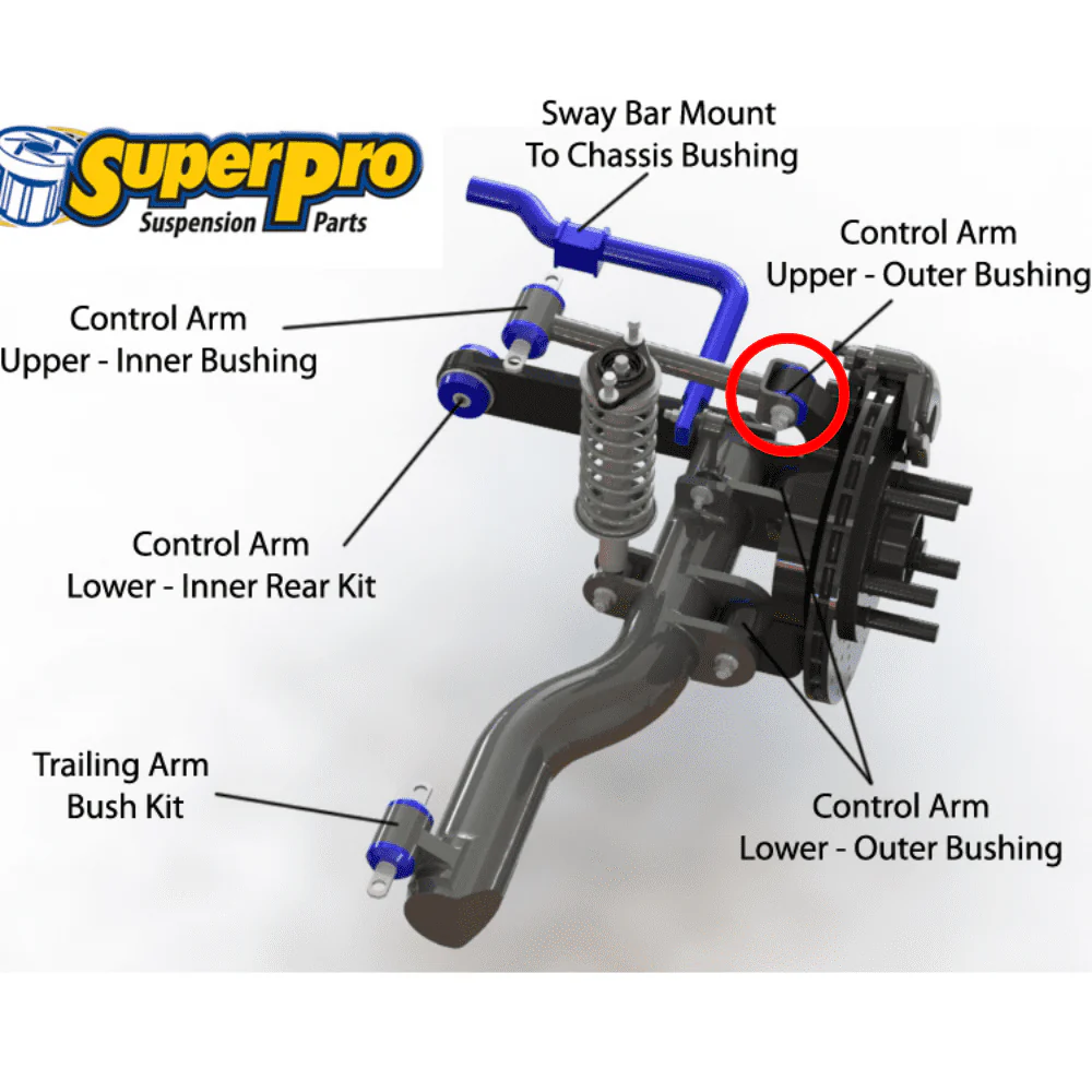 SUPERPRO REAR UPPER OUTER (TRAILING ARM) BUSHES FOR HONDA CIVIC EP3 INTEGRA DC5 - Image 4