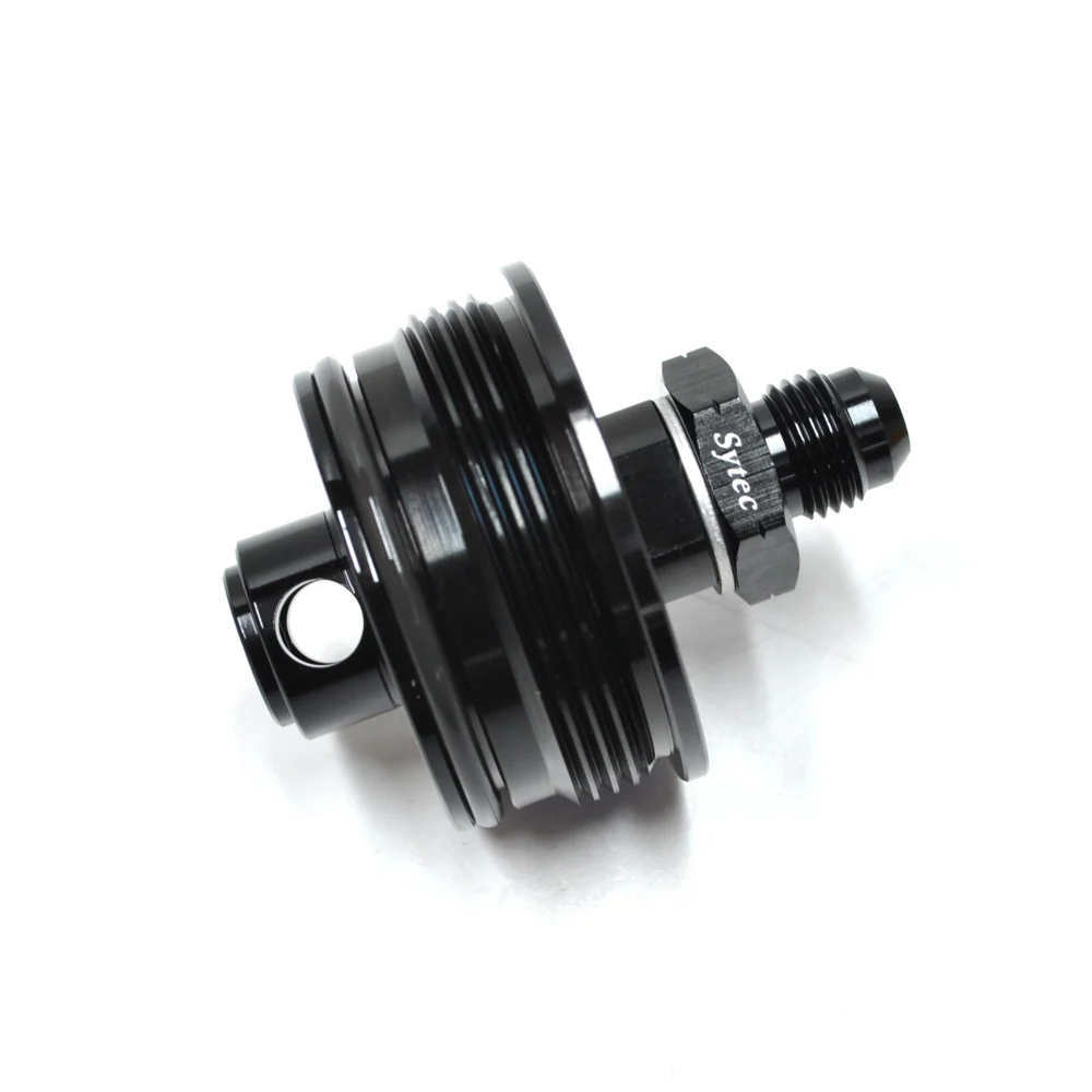 SYTEC MOTORSPORT IN-LINE 'BULLET' FUEL FILTER WITH AN6 -6 FITTINGS [BLACK] - Image 8