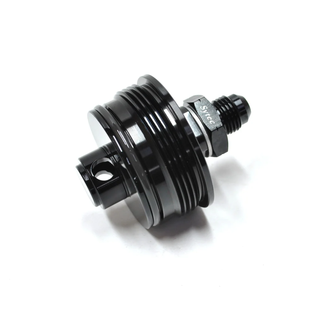 SYTEC MOTORSPORT IN-LINE 'BULLET' FUEL FILTER WITH AN6 -6 FITTINGS [BLACK] - Image 9