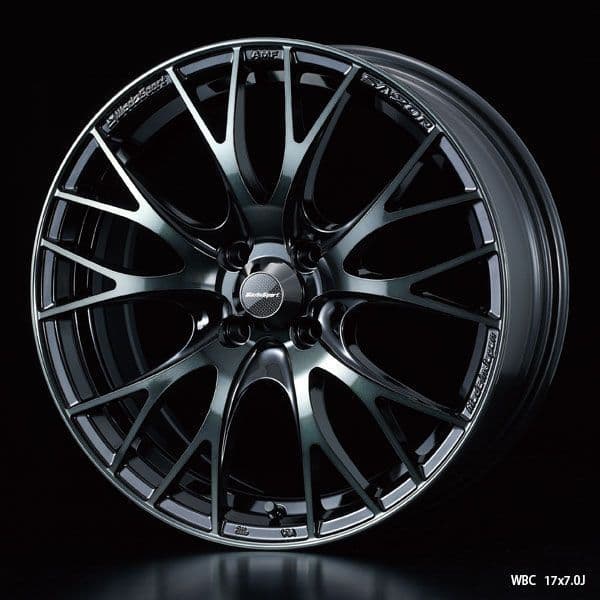 WEDSSPORT SA-20R ALLOY WHEEL 18X9.5J 5X100 ET45 CHROME BLACK